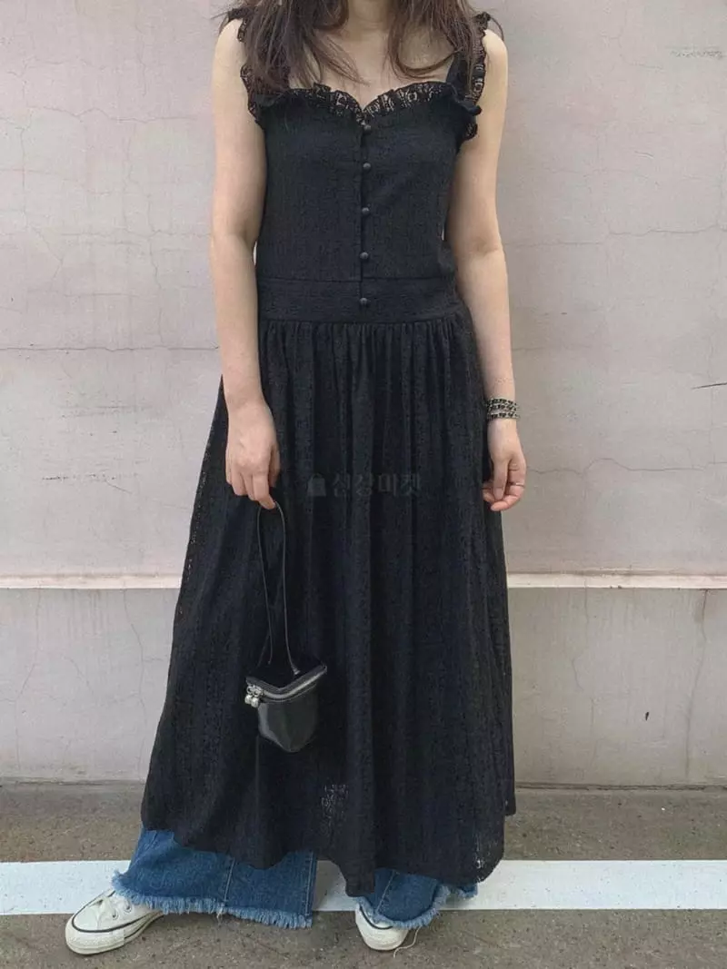 Melted - Korean Women Fashion - #womensfashion - Layered String One-piece - 5