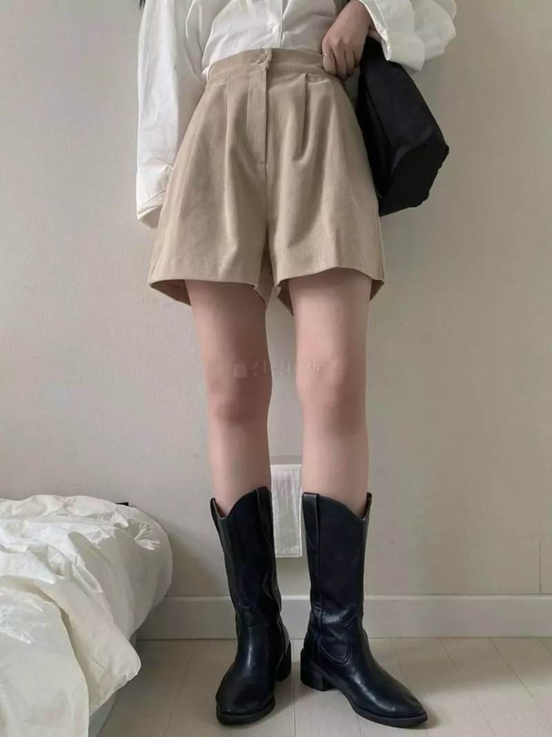 Mer - Korean Women Fashion - #momslook - Rib Shorts - 3