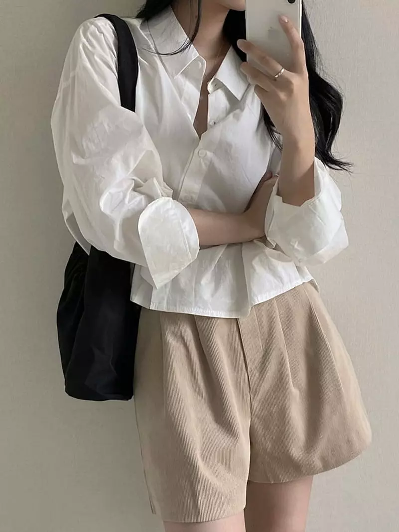 Mer - Korean Women Fashion - #momslook - Rib Shorts - 5