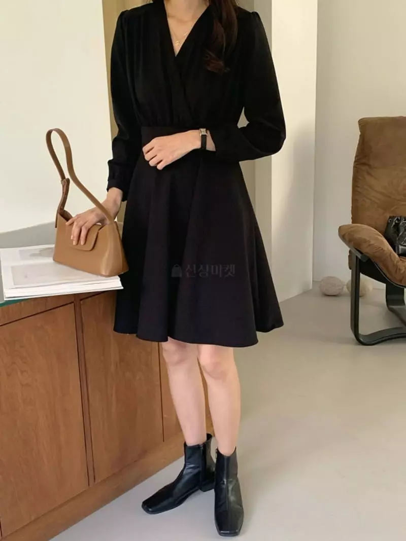 Mer - Korean Women Fashion - #momslook - Jame Wrap One-piece - 10