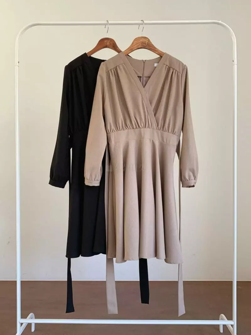 Mer - Korean Women Fashion - #momslook - Jame Wrap One-piece - 12