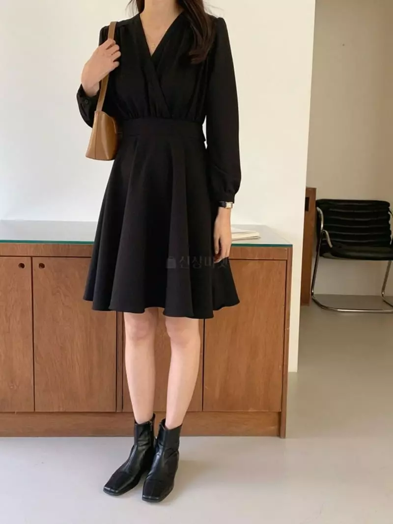 Mer - Korean Women Fashion - #momslook - Jame Wrap One-piece - 6