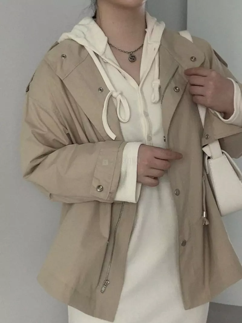 Mer - Korean Women Fashion - #romanticstyle - Fric Field Jacket - 5