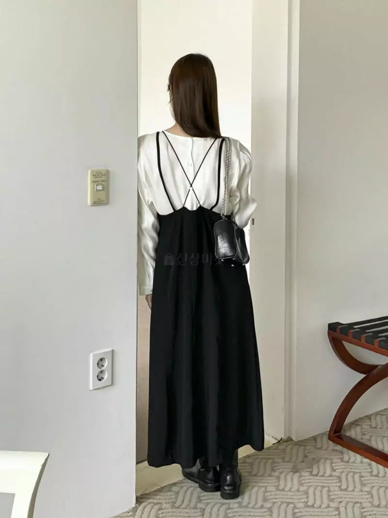 Mer - Korean Women Fashion - #shopsmall - X Sleeveless One-piece - 7