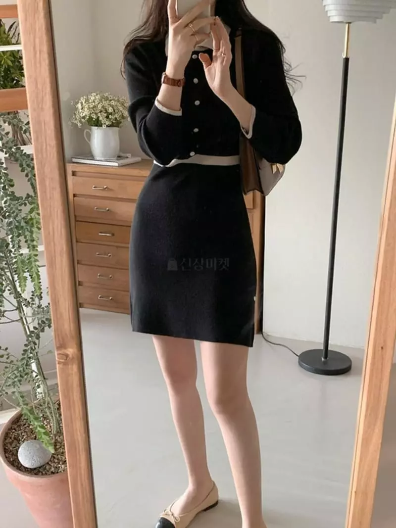 Mer - Korean Women Fashion - #romanticstyle - Corin Knit One-piece - 4