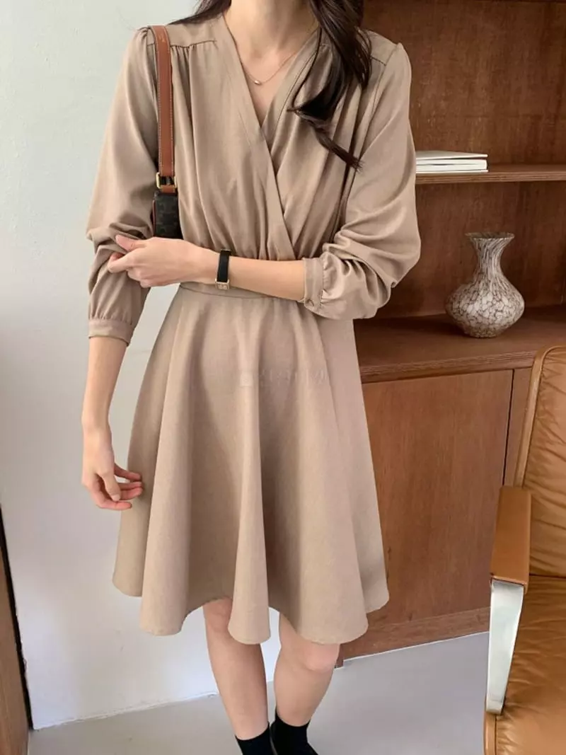 Mer - Korean Women Fashion - #shopsmall - Jame Wrap One-piece - 3