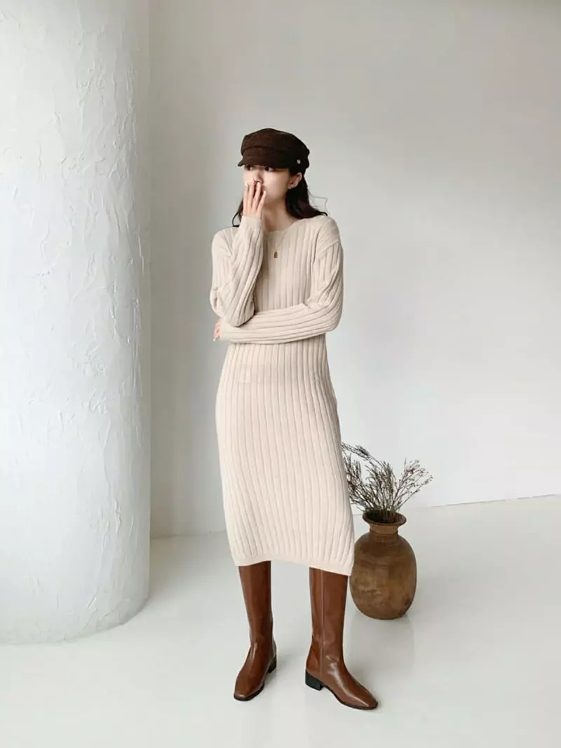 Mer - Korean Women Fashion - #shopsmall - Muse Rib One-piece