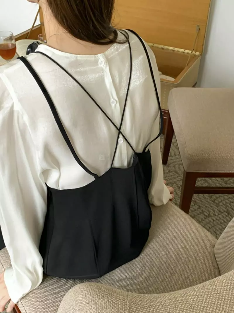 Mer - Korean Women Fashion - #thatsdarling - X Sleeveless One-piece - 8