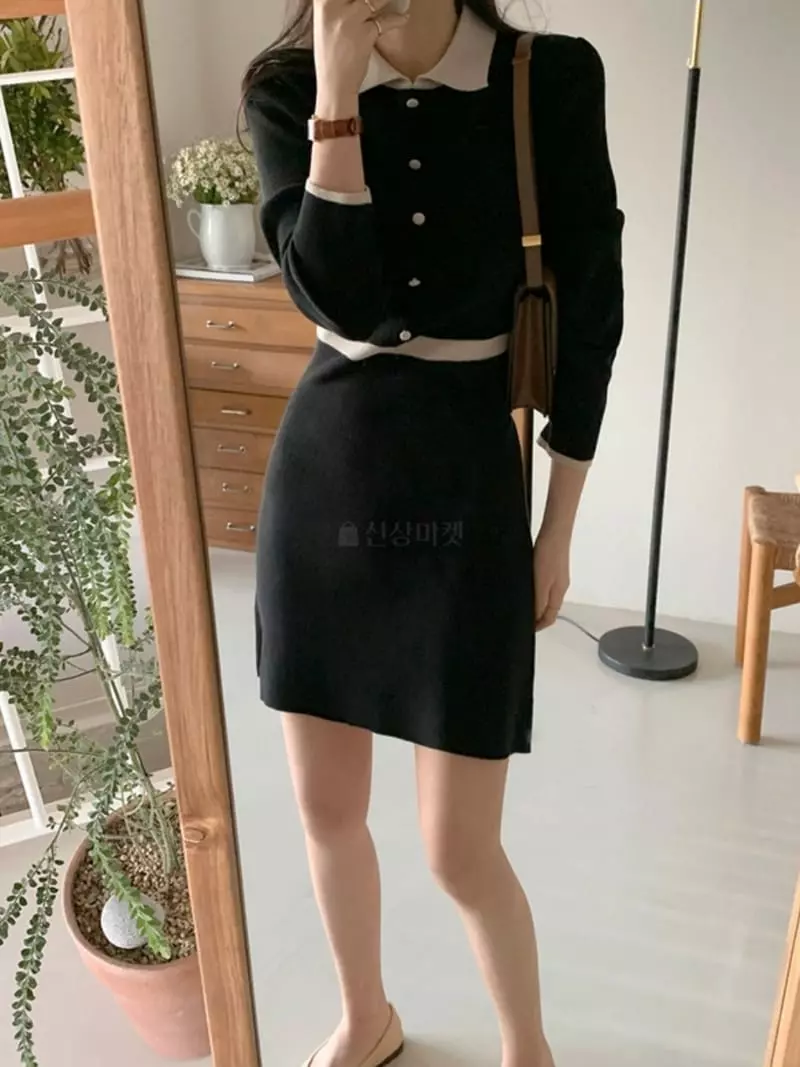 Mer - Korean Women Fashion - #thatsdarling - Corin Knit One-piece - 5