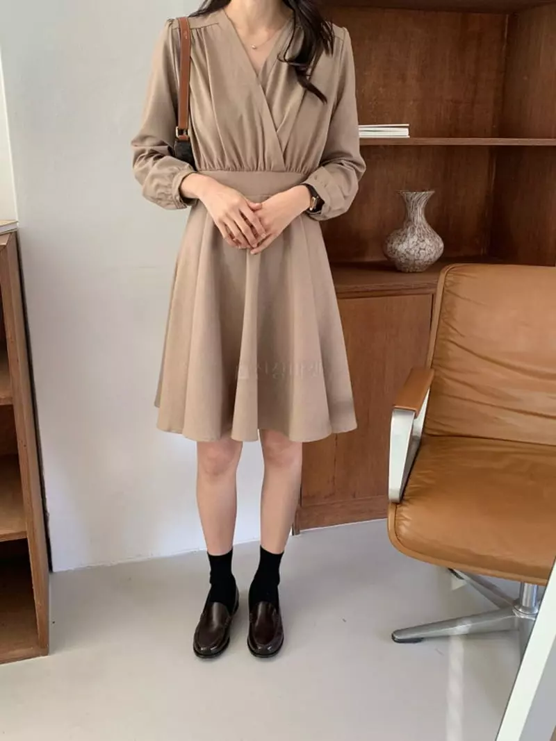 Mer - Korean Women Fashion - #shopsmall - Jame Wrap One-piece - 4