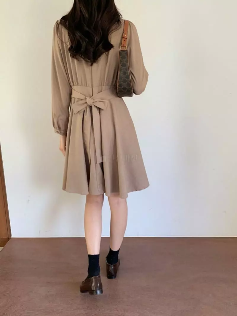 Mer - Korean Women Fashion - #thelittlethings - Jame Wrap One-piece - 5