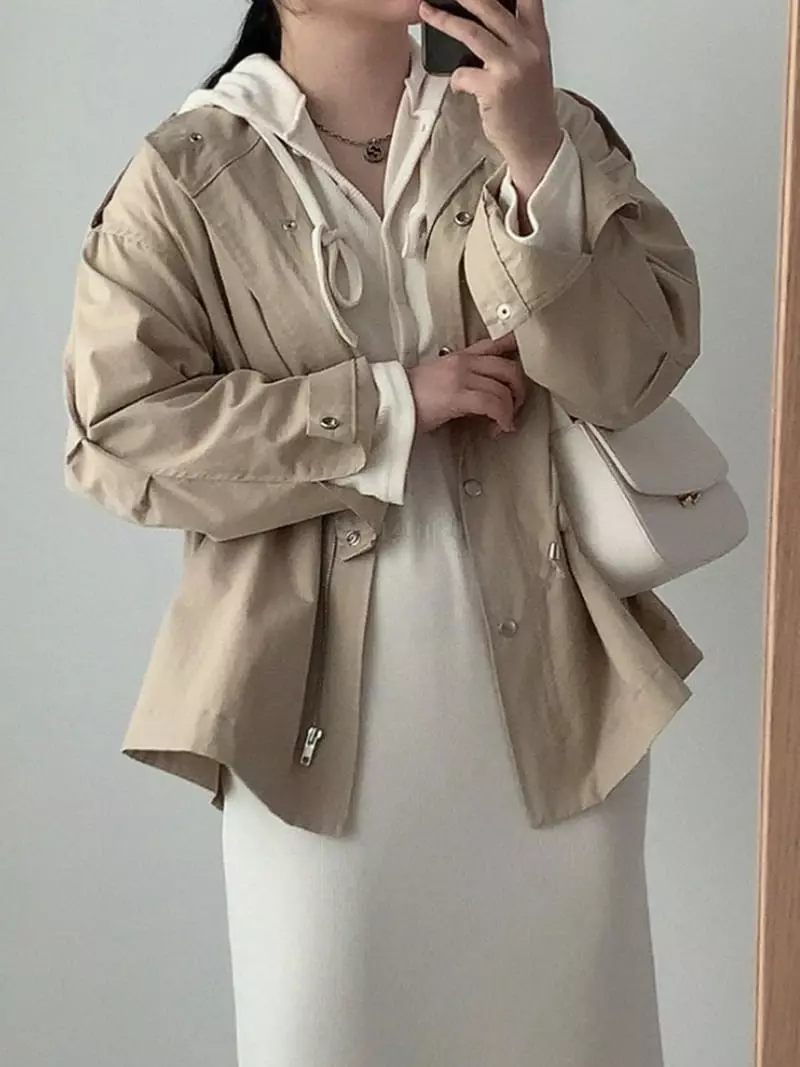 Mer - Korean Women Fashion - #vintagekidsstyle - Fric Field Jacket - 2