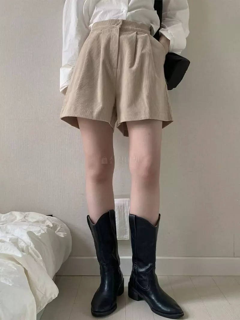 Mer - Korean Women Fashion - #momslook - Rib Shorts - 4