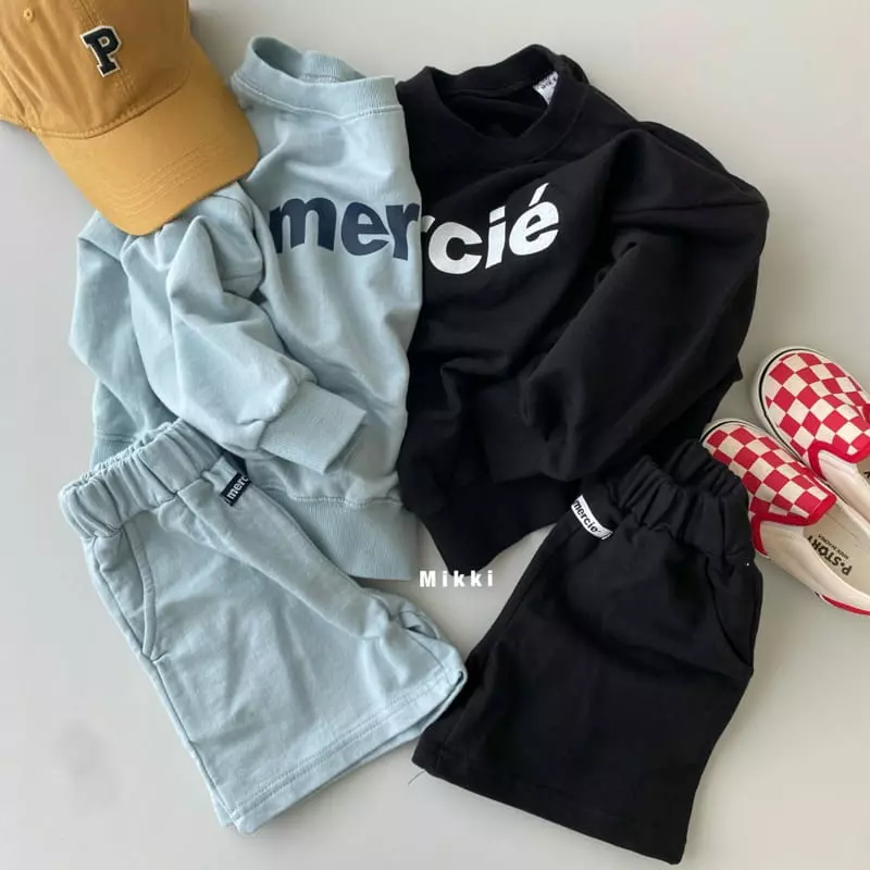 Mikki - Korean Children Fashion - #childofig - Merci Short Top Bottom Set with Mom - 5