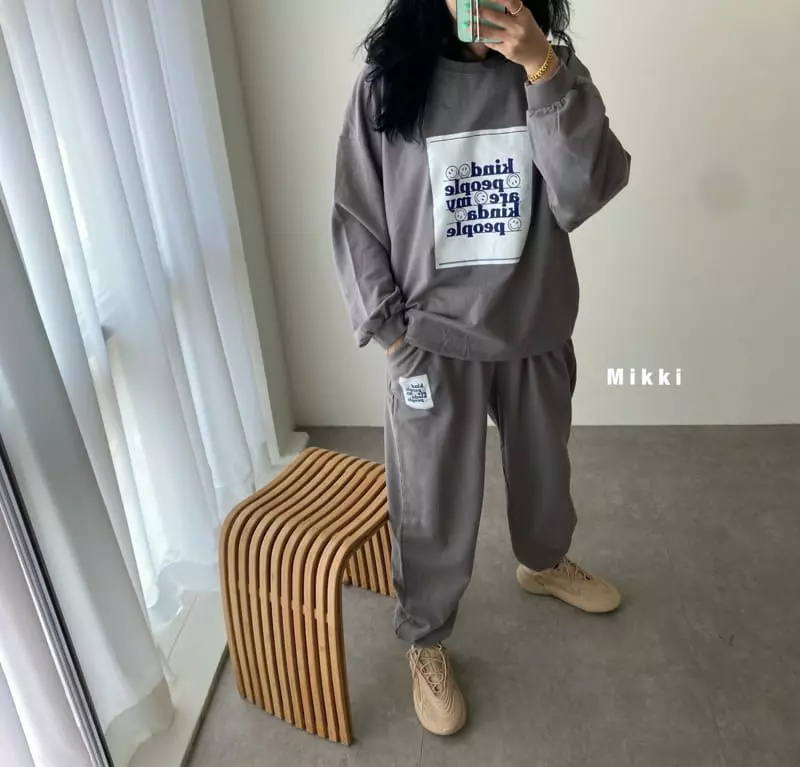 Mikki - Korean Children Fashion - #discoveringself - Sqare Smile Top Bottom Set with Mom - 7