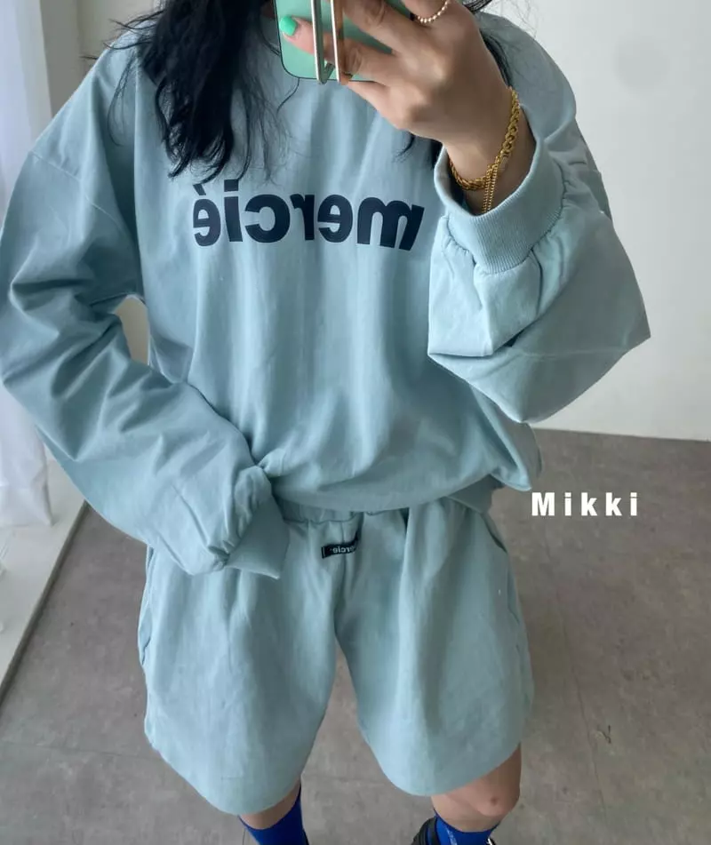 Mikki - Korean Children Fashion - #kidsshorts - Merci Short Top Bottom Set with Mom - 10