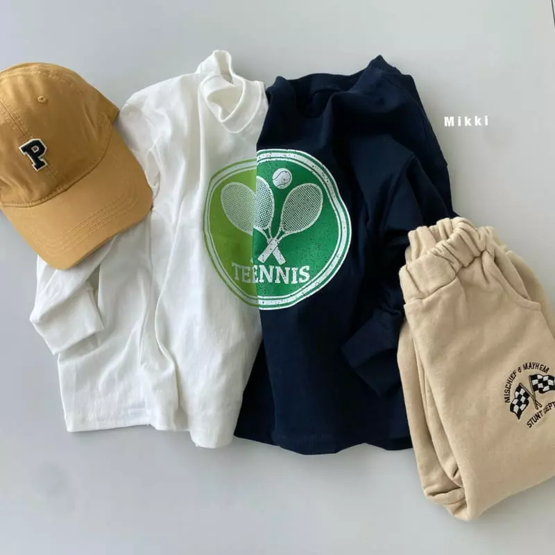 Mikki - Korean Children Fashion - #littlefashionista - Circle Tennis Tee with Mom