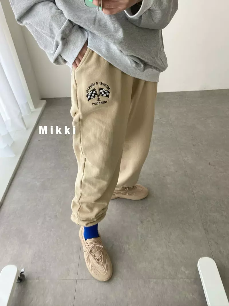 Mikki - Korean Children Fashion - #littlefashionista - Flag Embroidery Pants with Mom - 4