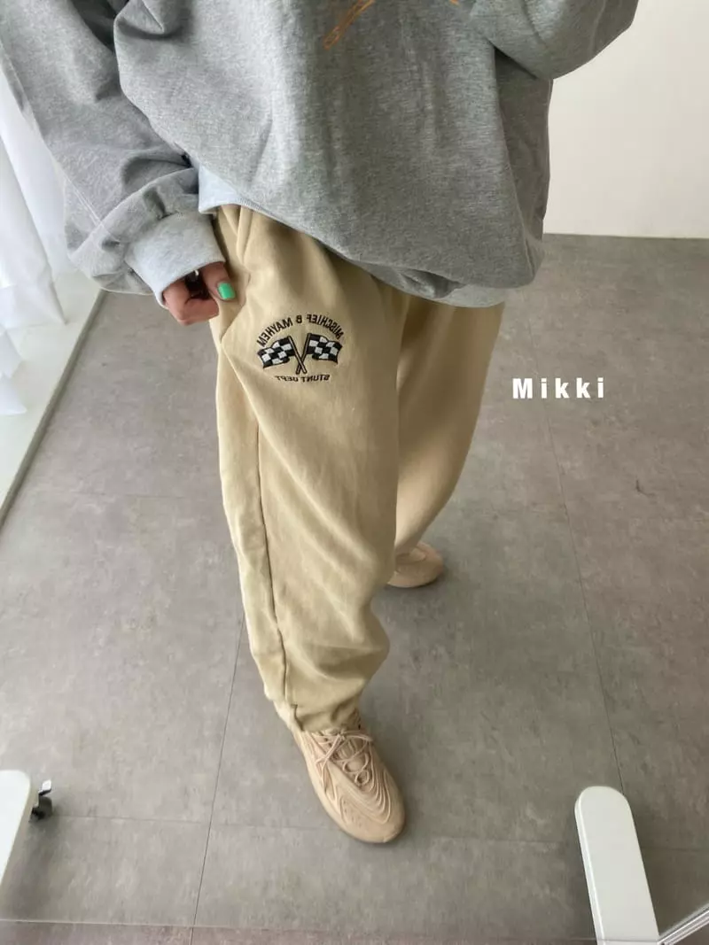 Mikki - Korean Children Fashion - #minifashionista - Flag Embroidery Pants with Mom - 5