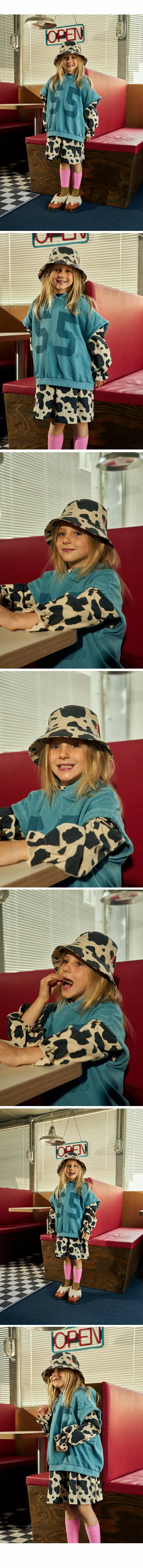 Mini Ps Market - Korean Children Fashion - #minifashionista - Cow Woven One-piece 10~11 12~13 size - 2