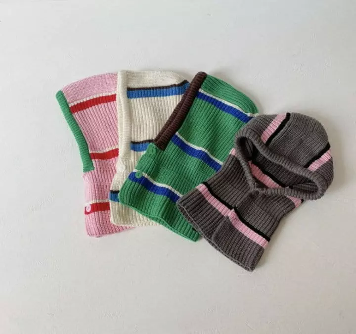 Miso - Korean Children Fashion - #childrensboutique - Stripes Baraclava - 2