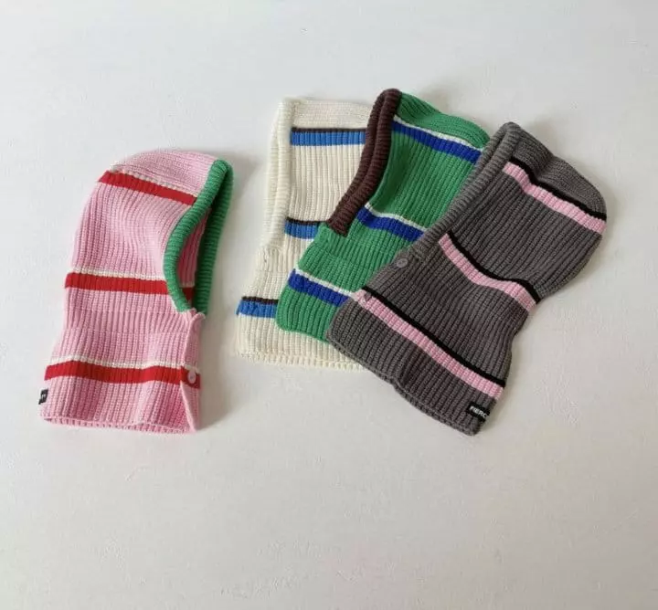 Miso - Korean Children Fashion - #designkidswear - Stripes Baraclava - 3