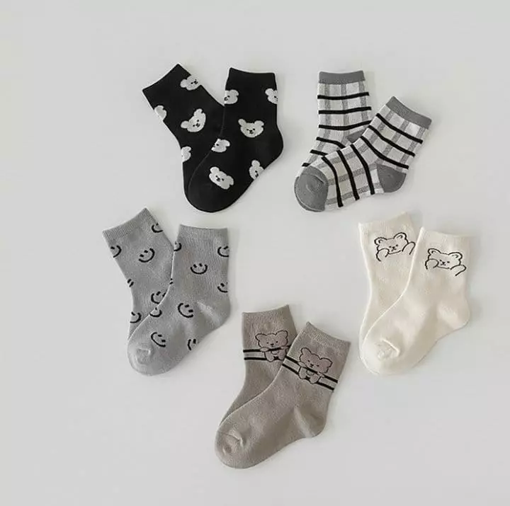 Miso - Korean Children Fashion - #kidsstore - Black Cuma Socks Set