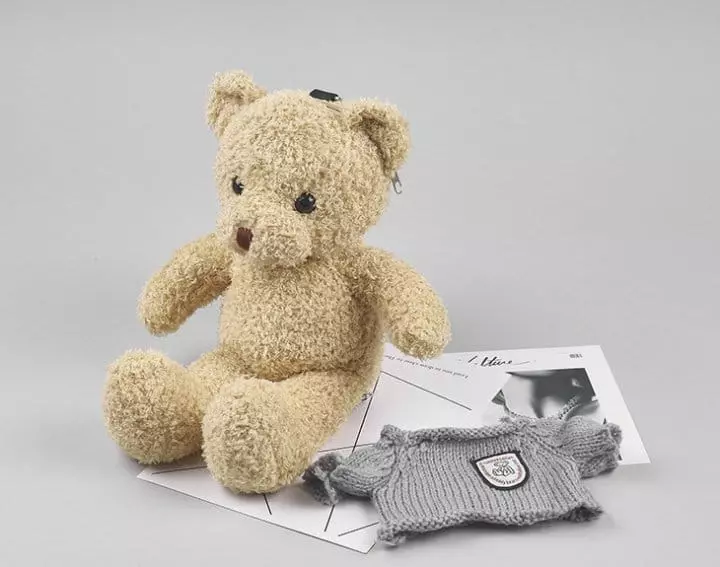 Miso - Korean Children Fashion - #littlefashionista - Beige Bear Bag - 2