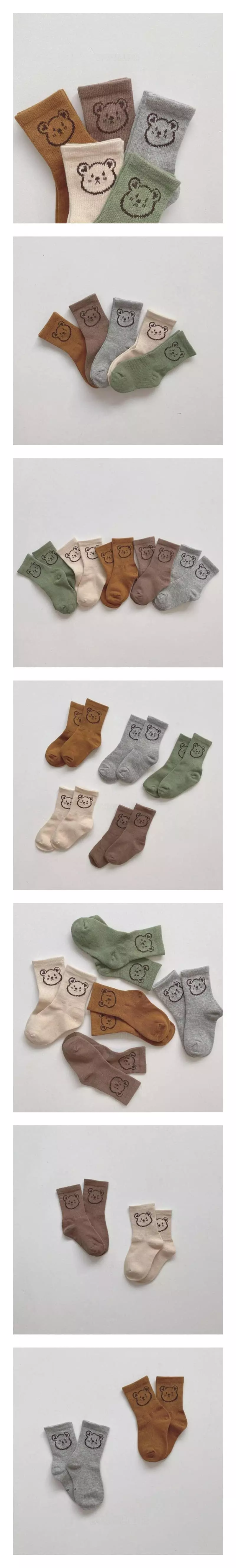 Miso - Korean Children Fashion - #magicofchildhood - My Bear Socks Set