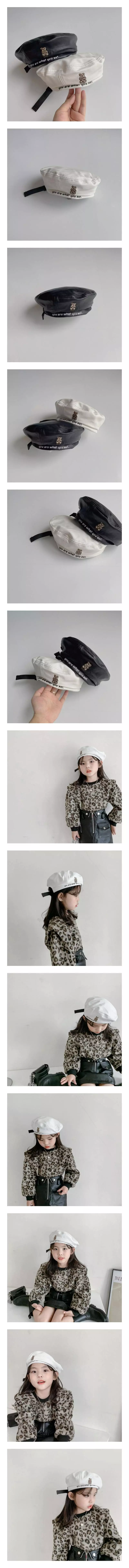 Miso - Korean Children Fashion - #magicofchildhood - Bear Leather Beret Hat