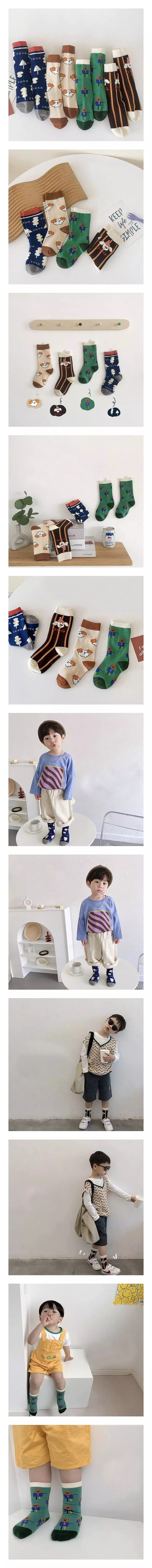 Miso - Korean Children Fashion - #toddlerclothing - Catoon Socks Set