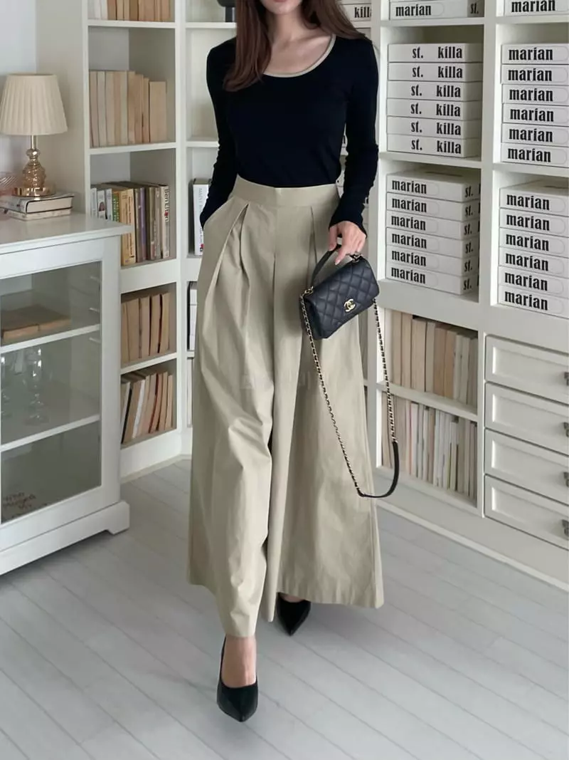 Moheli - Korean Women Fashion - #momslook - Pintuck Pants - 2