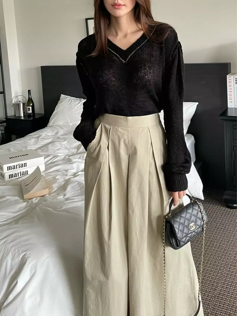 Moheli - Korean Women Fashion - #momslook - Pintuck Pants - 3