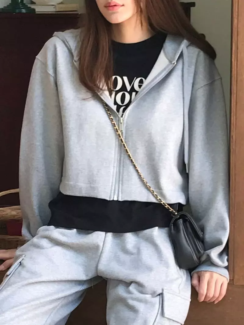 Moheli - Korean Women Fashion - #momslook - Mark Hoody Zip-up - 9