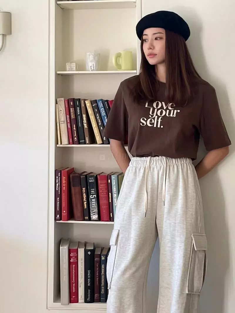 Moheli - Korean Women Fashion - #romanticstyle - Love Tee - 6