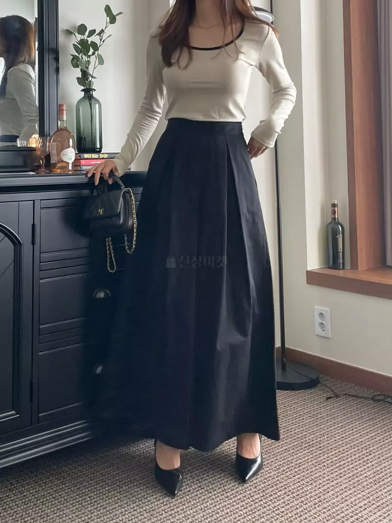 Moheli - Korean Women Fashion - #vintageinspired - Pintuck Wide Pants - 3
