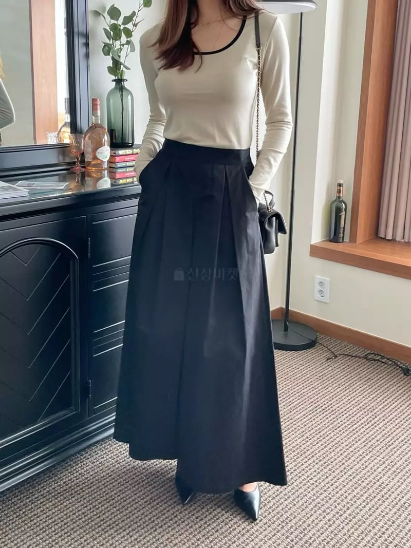 Moheli - Korean Women Fashion - #vintageinspired - Pintuck Wide Pants - 4