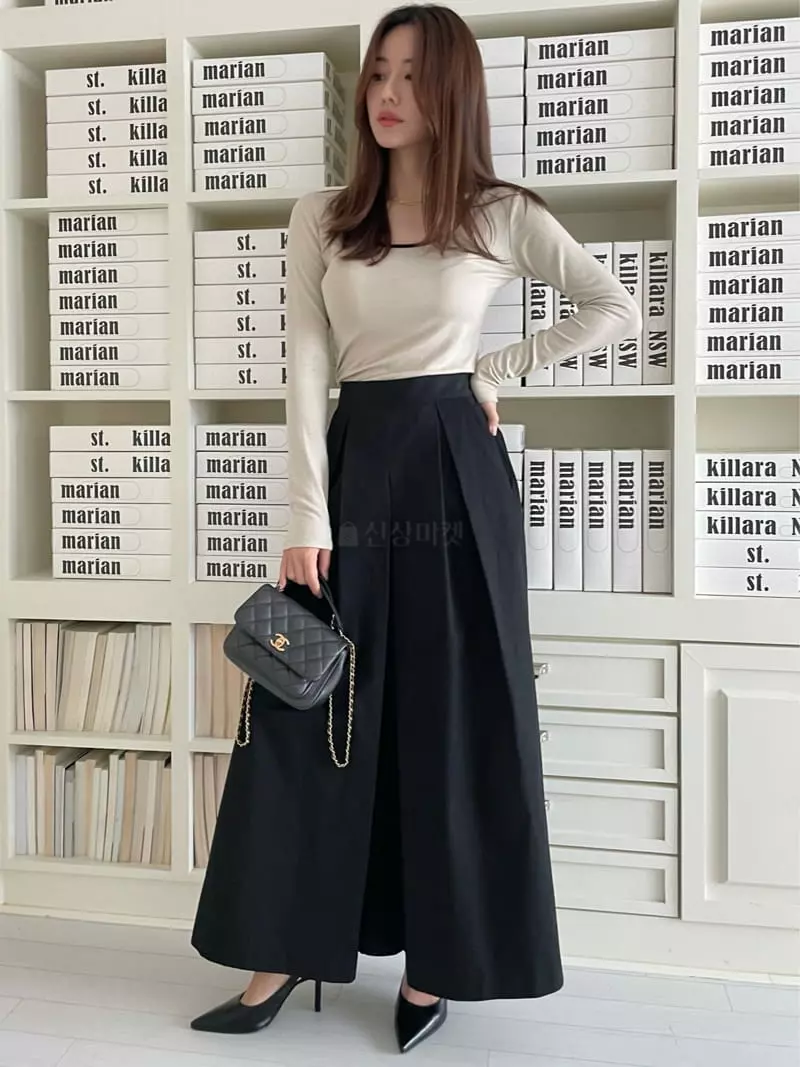 Moheli - Korean Women Fashion - #womensfashion - Pintuck Wide Pants - 2