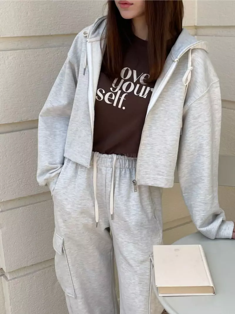 Moheli - Korean Women Fashion - #womensfashion - Mark Hoody Zip-up - 10