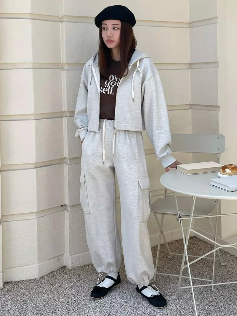 Moheli - Korean Women Fashion - #womensfashion - Mark Hoody Zip-up - 12