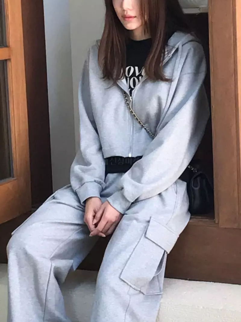 Moheli - Korean Women Fashion - #womensfashion - Mark Hoody Zip-up - 8