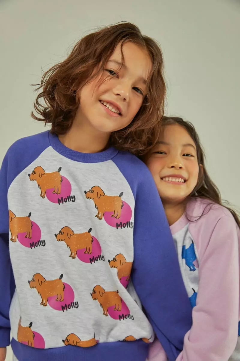 Mollybin - Korean Children Fashion - #childofig - Dog Raglan Sweatshirt - 5
