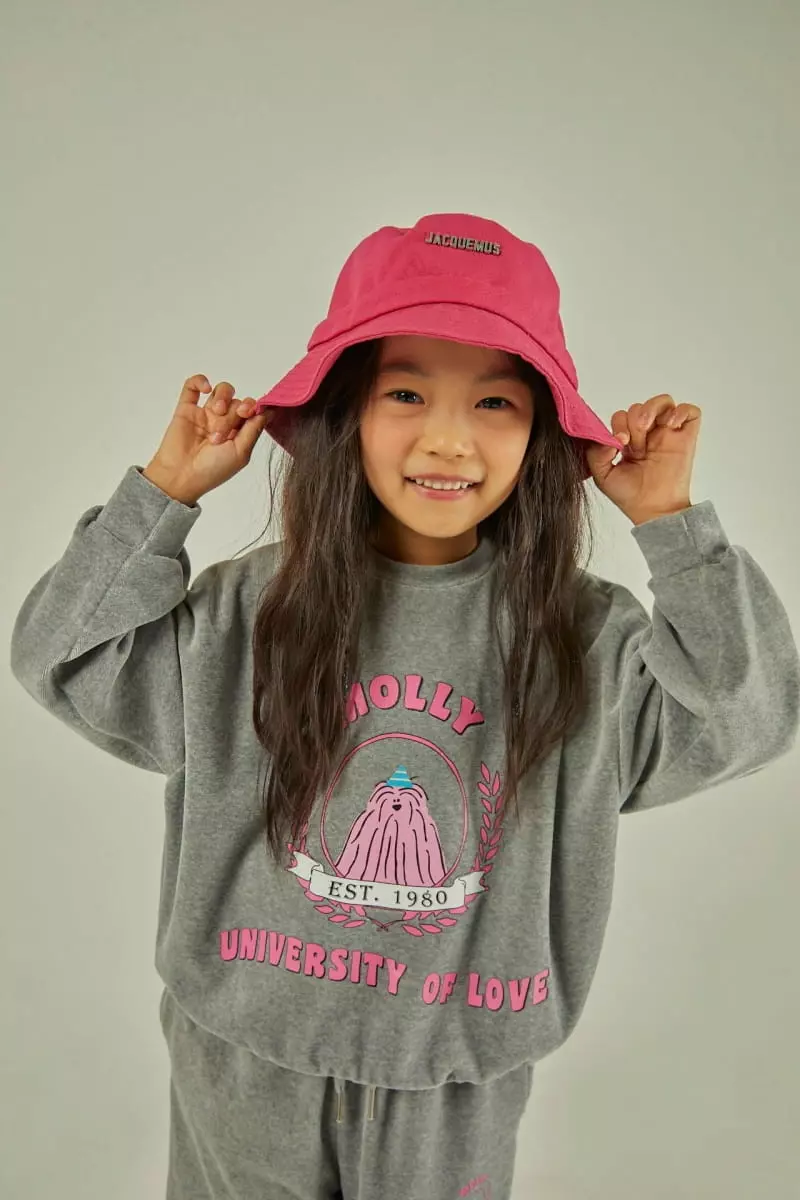 Mollybin - Korean Children Fashion - #designkidswear - Dog Velvet Sweatshirt - 6