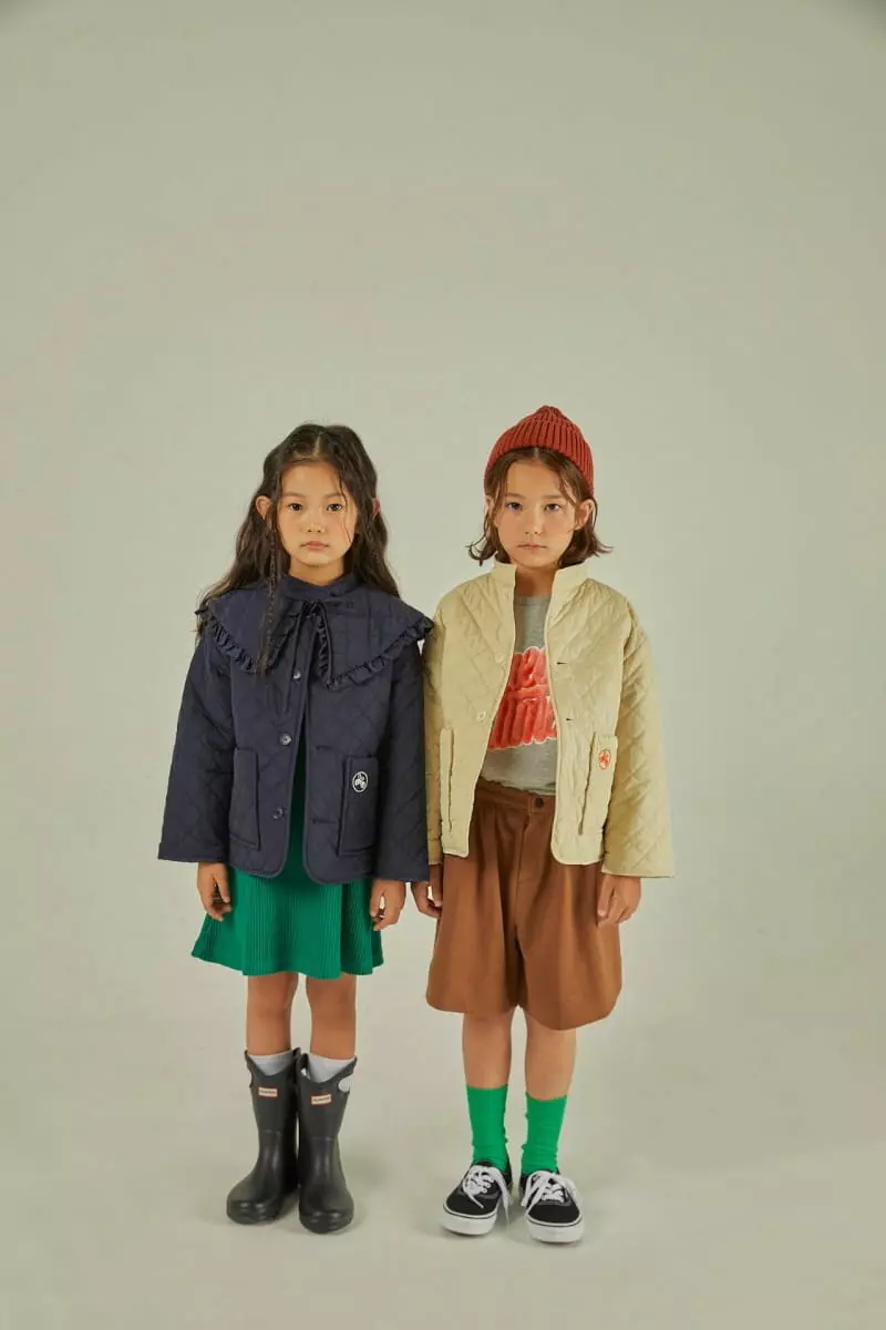 Mollybin - Korean Children Fashion - #fashionkids - Molly Collar Quilting Jacket - 2