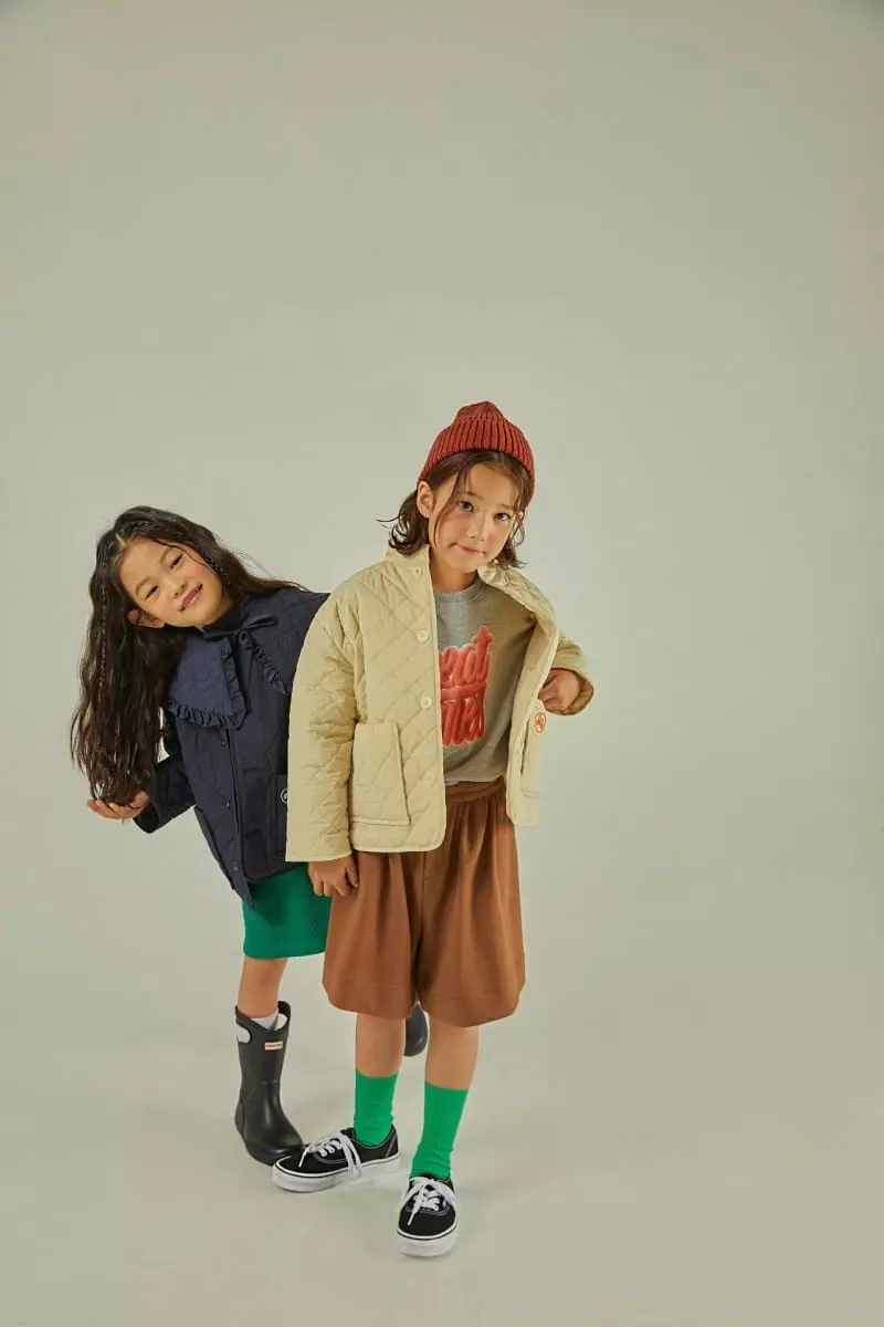 Mollybin - Korean Children Fashion - #kidsshorts - Molly Collar Quilting Jacket - 3