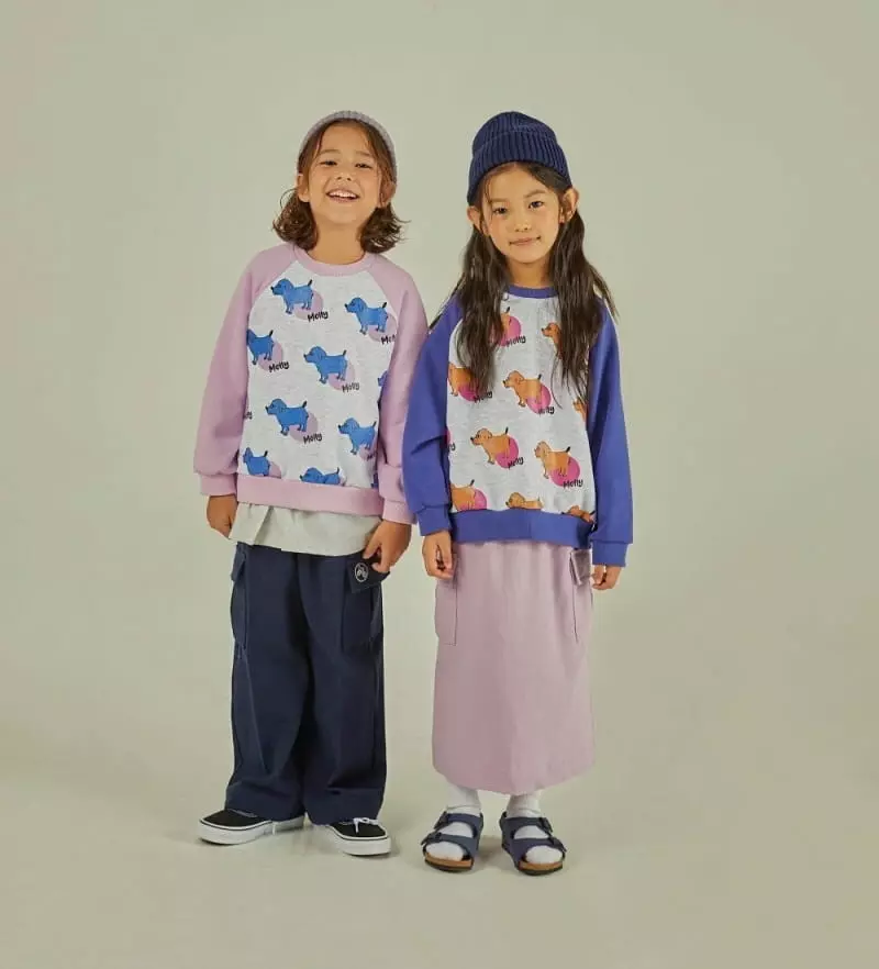 Mollybin - Korean Children Fashion - #kidsshorts - Dog Raglan Sweatshirt - 10