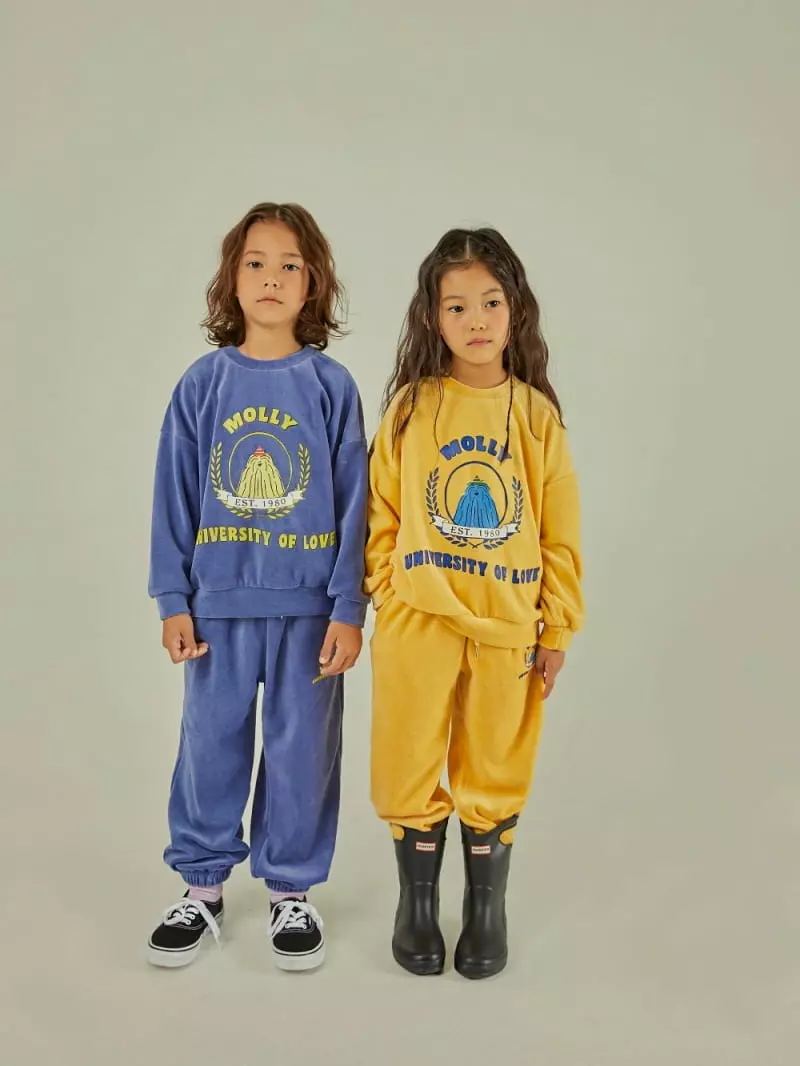 Mollybin - Korean Children Fashion - #kidsshorts - Dog Velvet Sweatshirt - 9