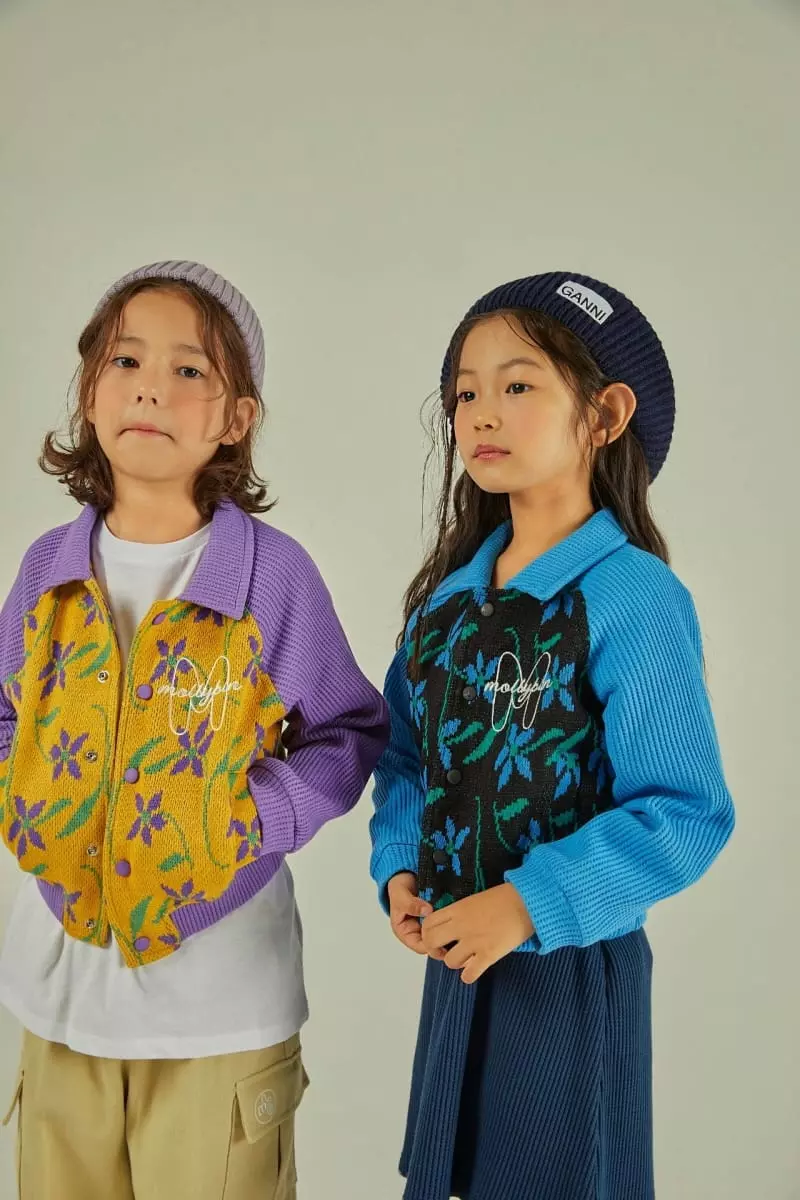Mollybin - Korean Children Fashion - #kidsshorts - Flower Color Jacket - 7