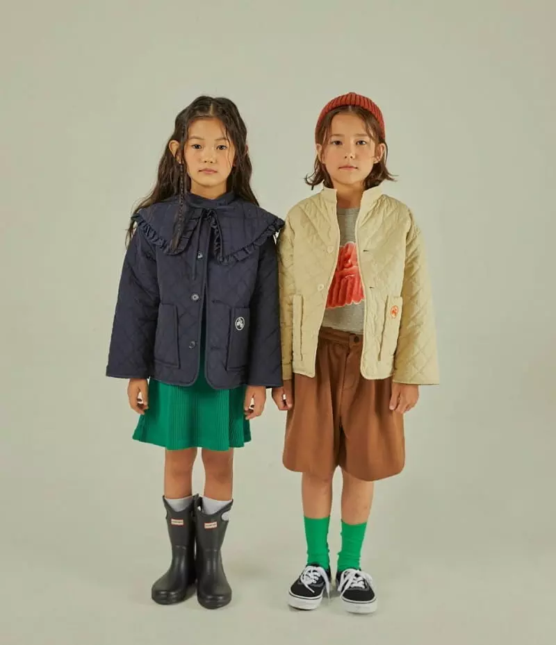 Mollybin - Korean Children Fashion - #kidsshorts - Molly Collar Quilting Jacket - 4