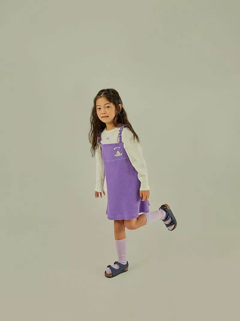 Mollybin - Korean Children Fashion - #littlefashionista - Dog Scrunch One-piece - 3